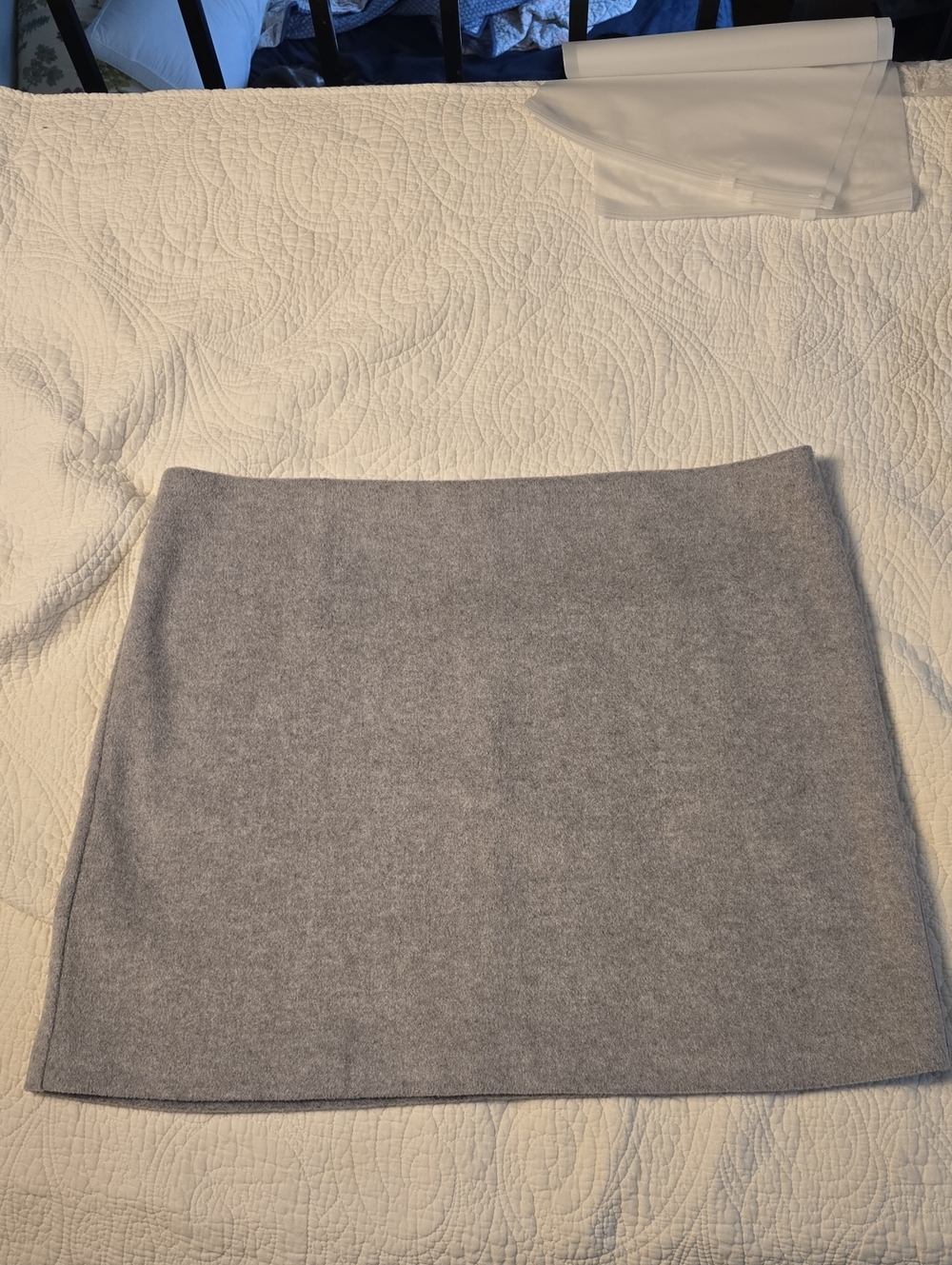 Maison d’Amélie Paris Heather Gray Lined A-Line Skirt XL (1006)